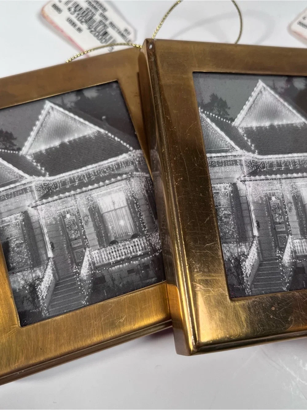 Restoration Hardware Metallic Gold Rectangular Hanging Photo Frames